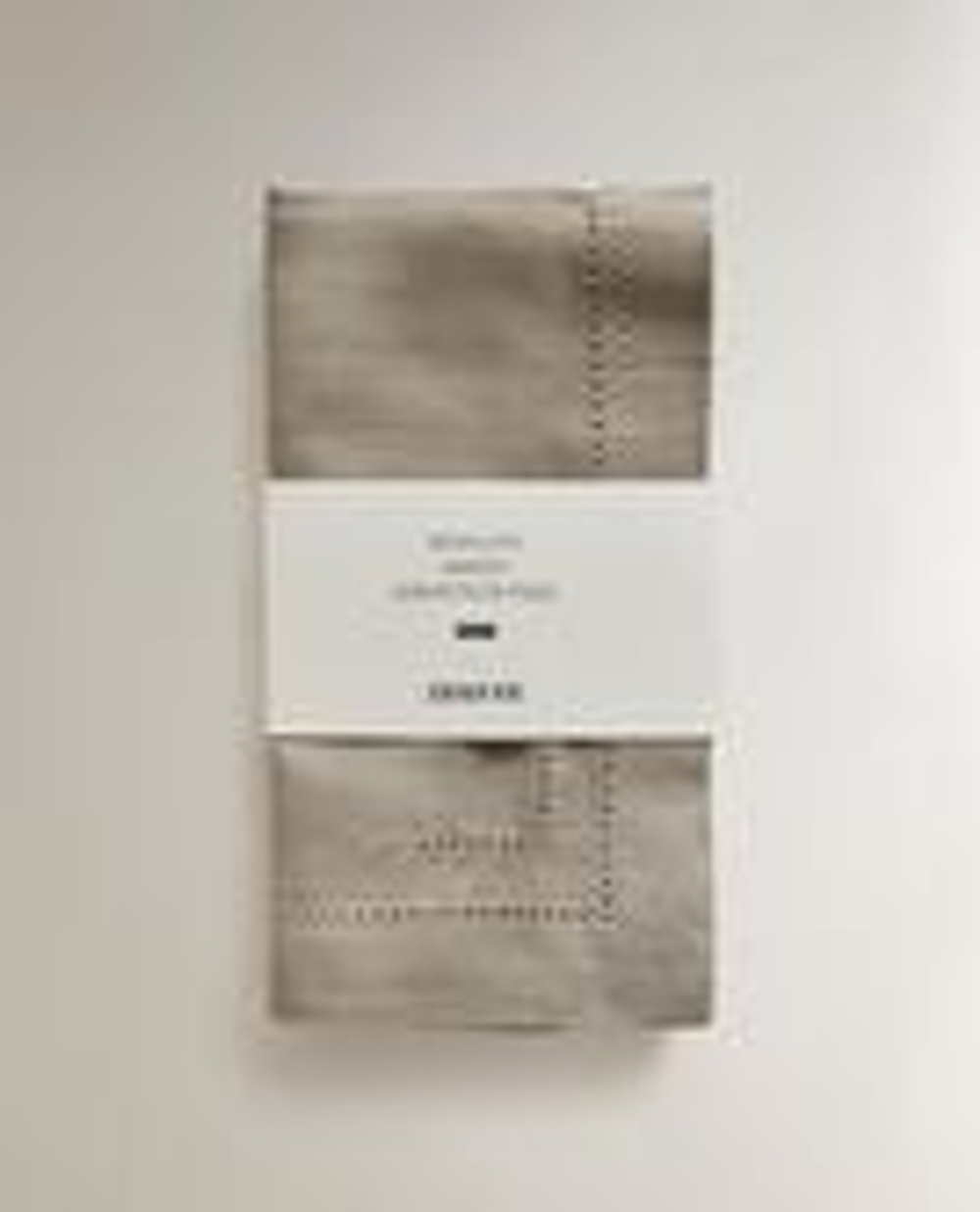 ZARA HOME НАБОР ХЛОПКОВЫХ САЛФЕТОК С МЕРЕЖКОЙ (2 ШТ.), СЕРЫЙ