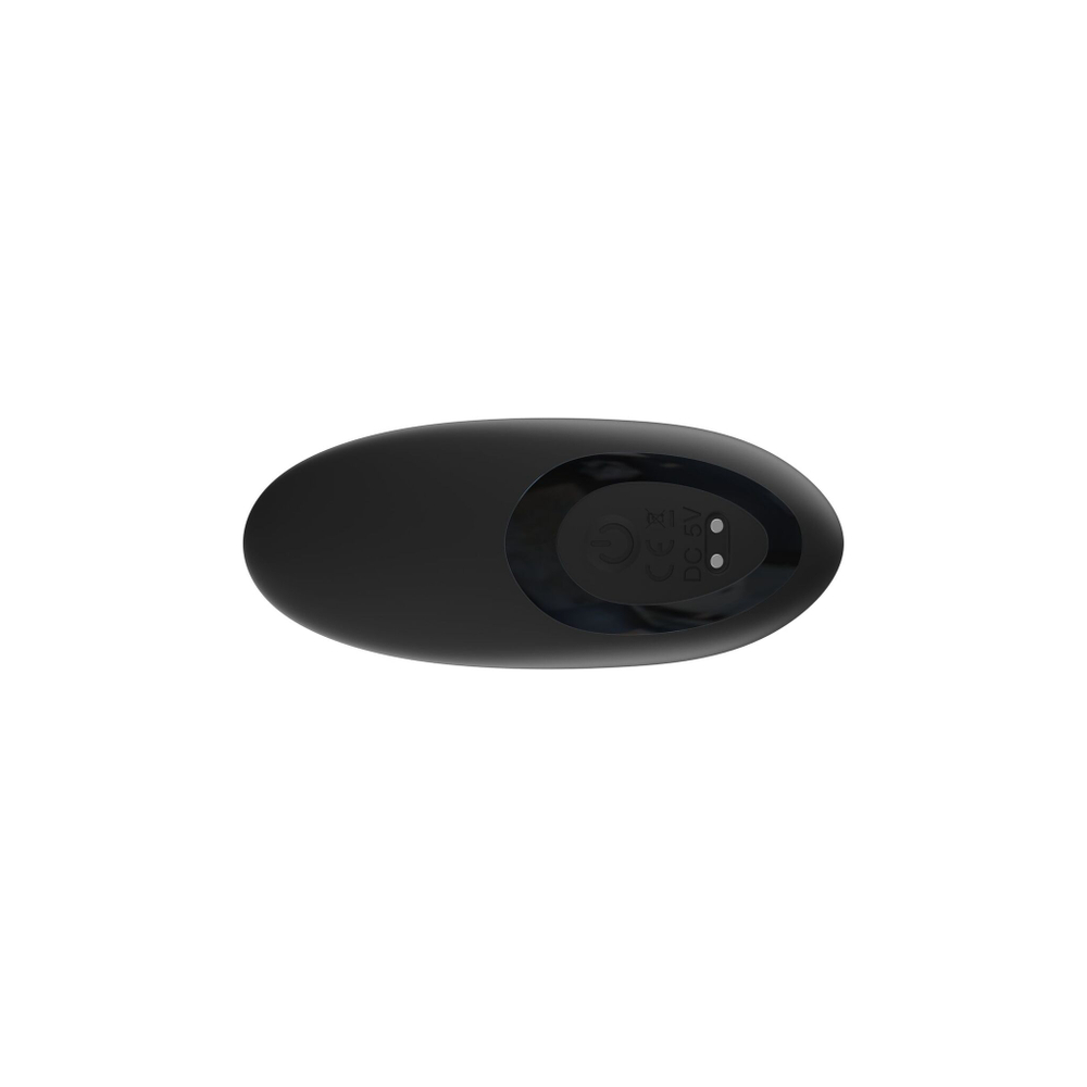 Черный анальный вибромассажёр с 10 режимами возвратно-поступательных движений - 14,5 см.