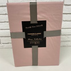 Комплект постельного белья ЕВРО 100% Сатин однотонный розовый