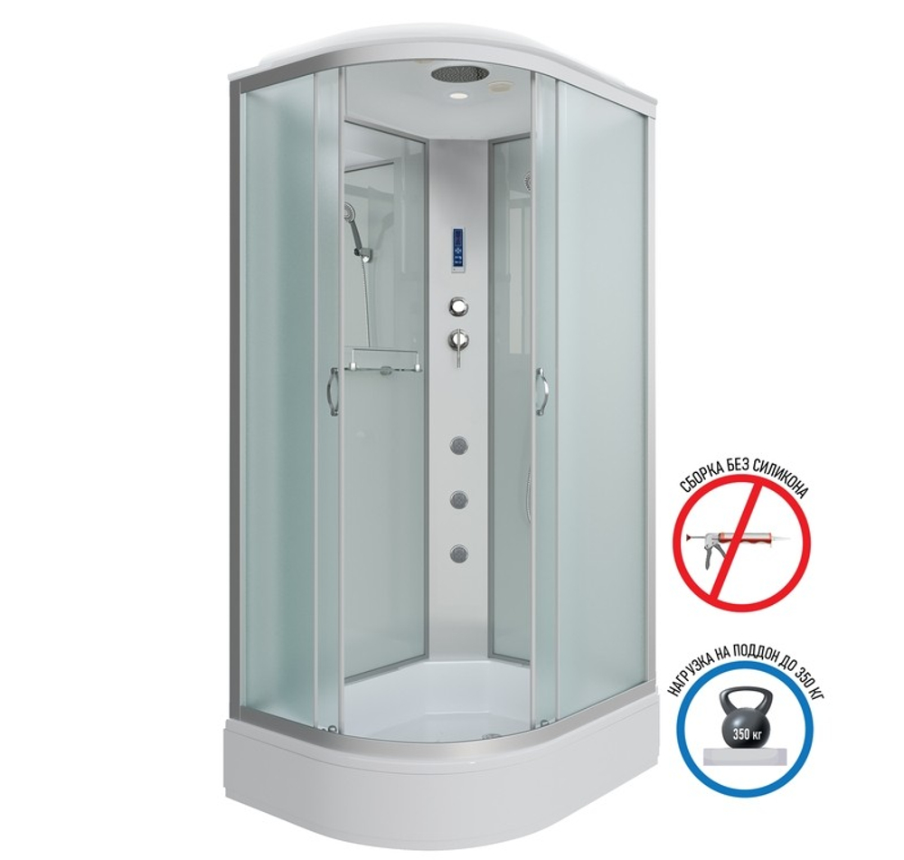 Душевая кабина Niagara Classic NG-33094-14RF (100х90х215) средний поддон(26см),стекло матовое,4 места