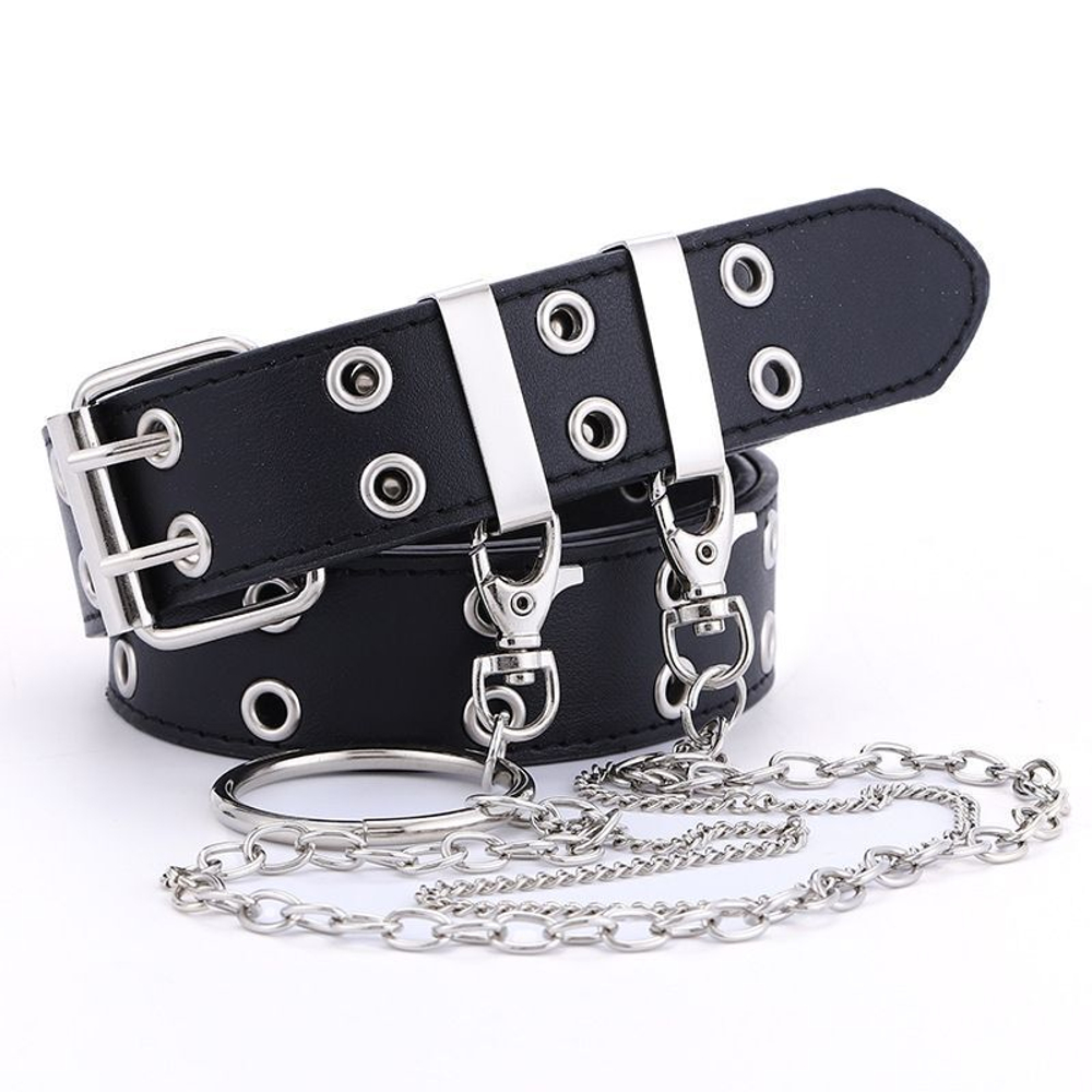 Ремень два ряда люверс с цепью