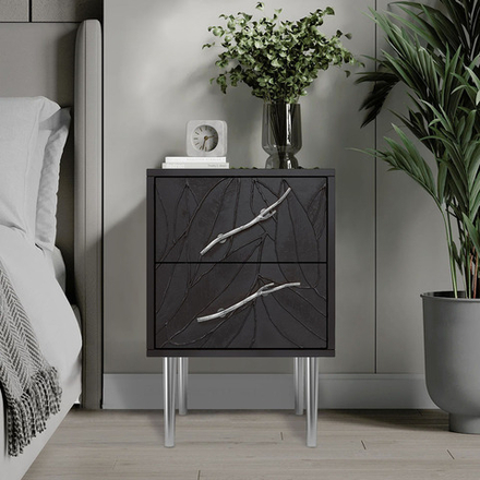 Тумба Арт Колор leaves Стайл Сильвер Терпкий коричневый