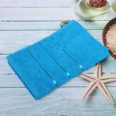 Полотенце махровое 50*90см «LUNA» цвет голубой 06000 плотность 360гр/м2