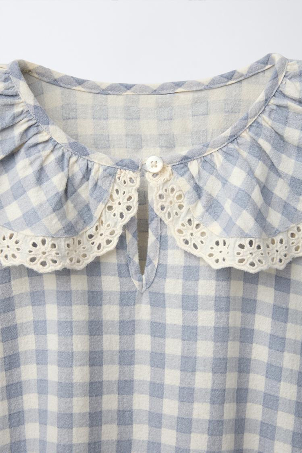 ZARA НОЧНАЯ РУБАШКА В КЛЕТКУ ВИШИ, СЕРЫЙ