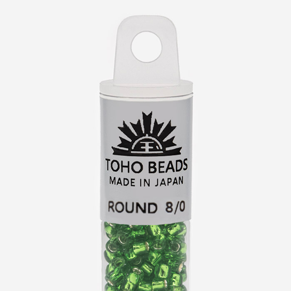 Японский бисер TOHO Round 8/0 (№27), с внутренним серебрением, прозрачный