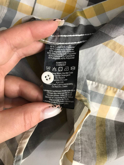 Рубашка Fox в актуальную клетку, маркировка М, визуально на 46/48 размер