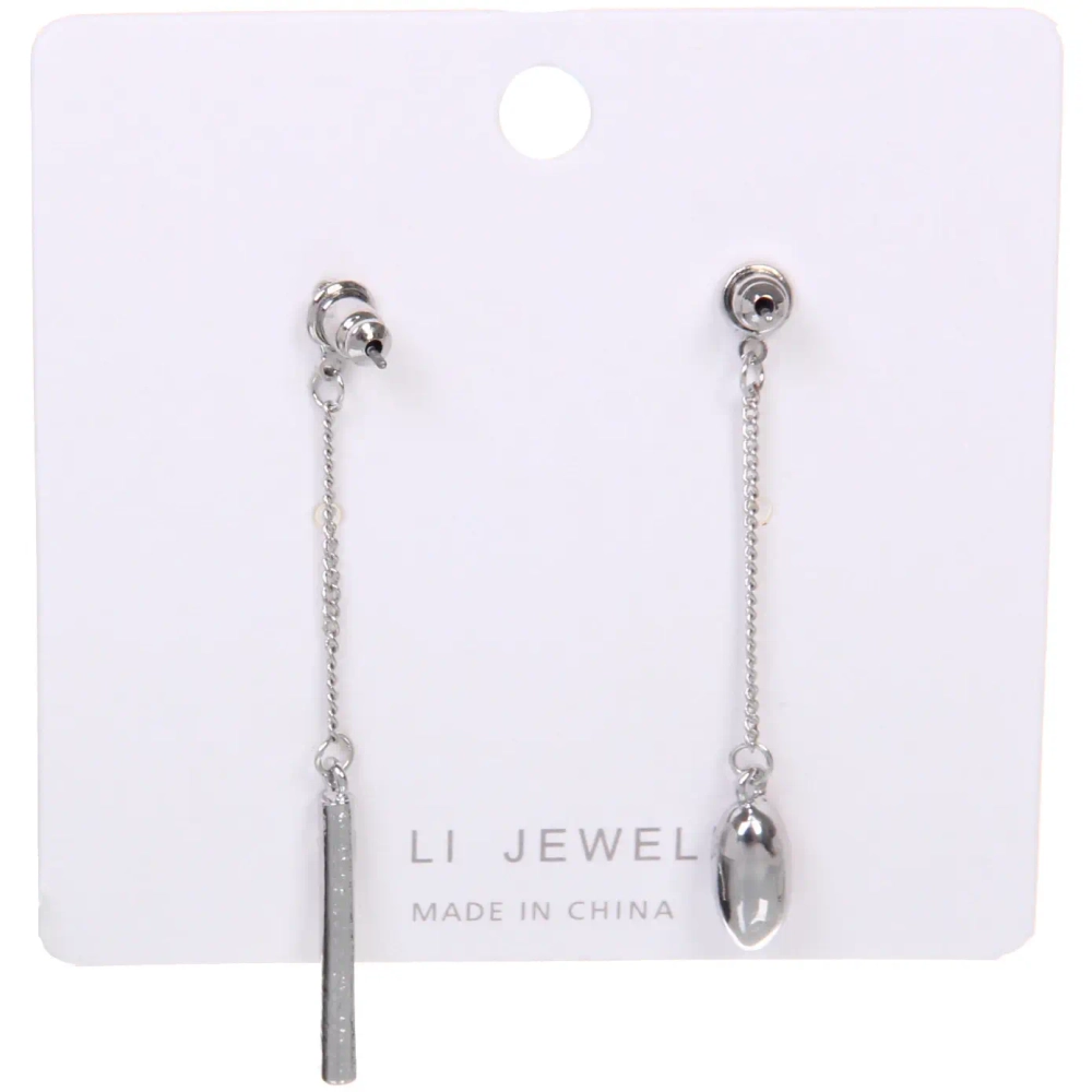 Серьги «ЭЛЛОДИ», винтаж, цвет золото и серебро, 6,4*2см