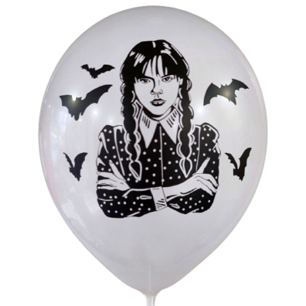 Шар 12" Ассорти Будь собой "Wednesday Уэнздей" Забава 10 шт