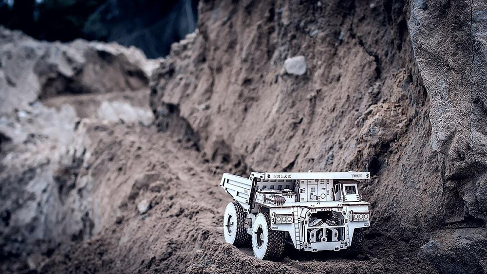 Белаз 75600 от Eco Wood Art - Деревянный конструктор, сборная механическая модель, 3D пазл