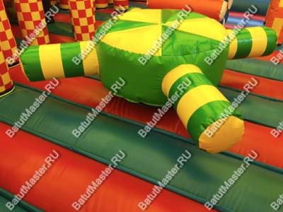 Коммерческий надувной батут "Сказочный комплекс" с крышей 2, 12,8*8*6 м