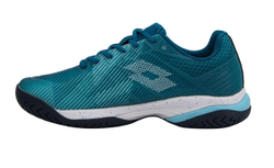 Мужские теннисные кроссовки Lotto Mirage 300 III Clay - blue 3025/all white/blue 2975C