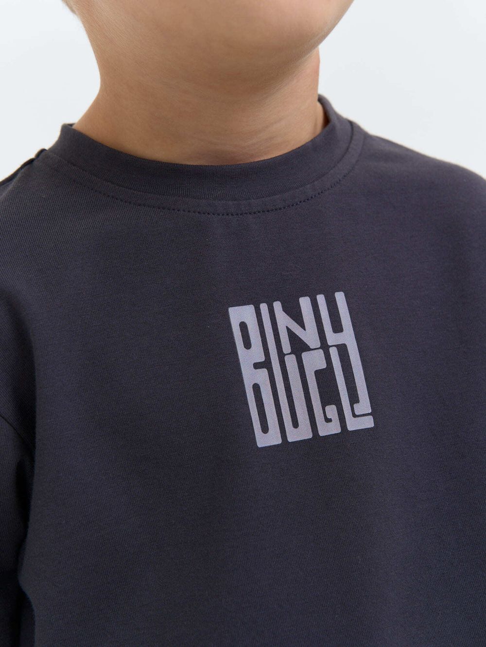 Лонгслив Колор блок "Графит"