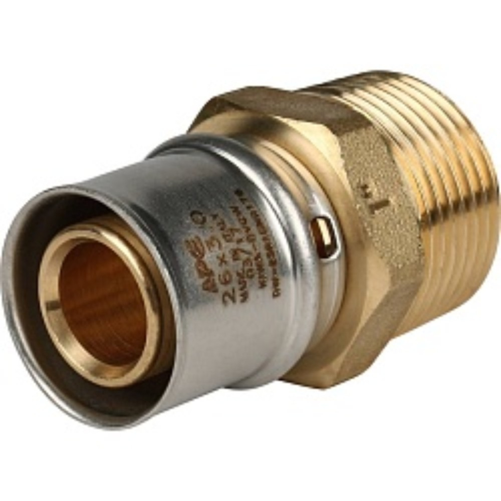 Переходник с наружной резьбой 1"х26 для металлопластиковых труб прессовой, SFP-0001-000126 STOUT