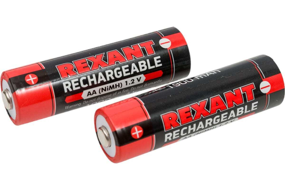 Пальчиковый аккумулятор REXANT NiMH AA 1.2 В 1900 мАч 2 шт 30-1419