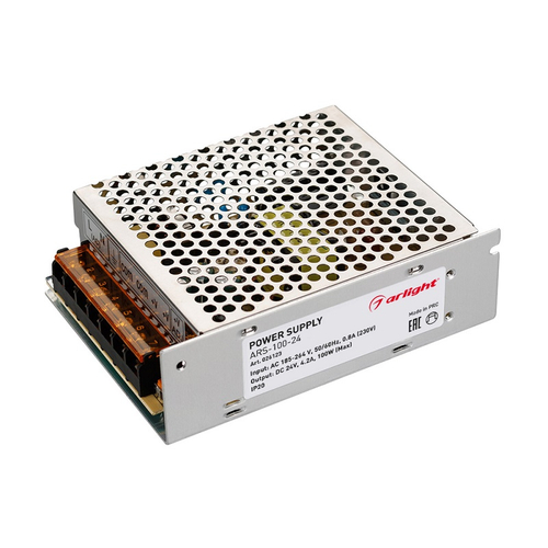 Arlight Блок питания ARS-100-24 (24V, 4.2A, 100W) (IP20 Сетка, 2 года)