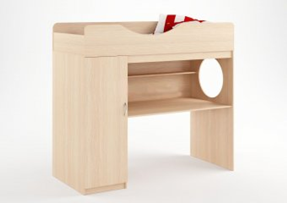 Кровать-чердак КарИВи Легенда 9  Дуб Молочный  Дуб Молочный