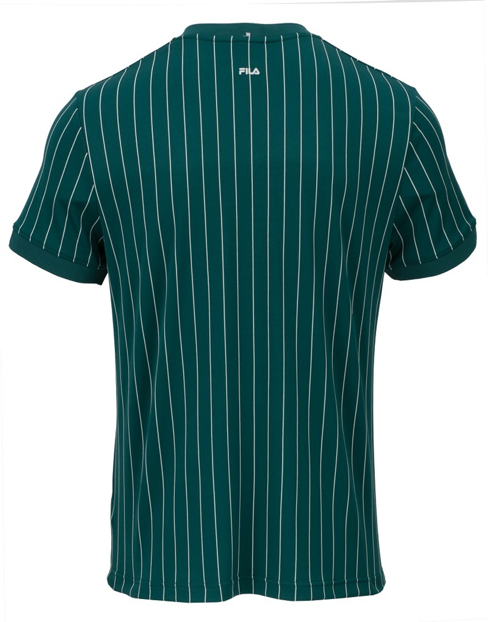 Мужское теннисное поло Fila T-Shirt Stripes Button - deep teal/white