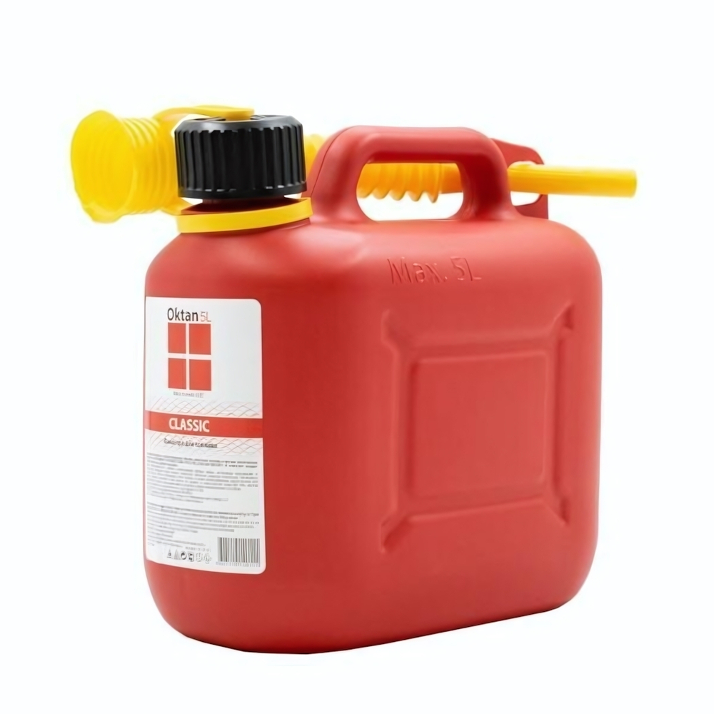 Канистра топливная пластиковая 5 л Oktan Классик, красная