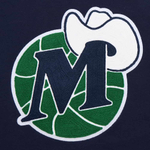 Баскетбольная толстовка Mitchell&Ness NBA Chainstitch Fleece Vintage Logo Dallas Mavericks Sweatshirt, Navy Blue