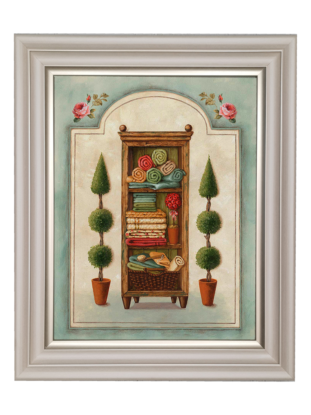 Картина на стену для интерьера на холсте в раме 26*32 см "Милый дом"