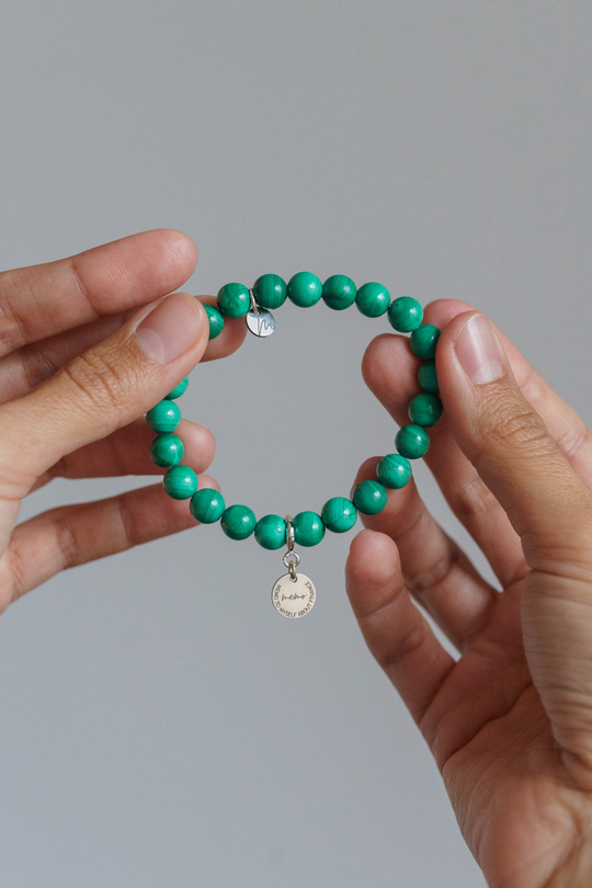 Браслет "Memo about Health" из малахита 6 мм