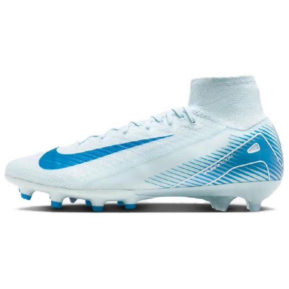 NIKE Mercurial Superfly 10 Футбольные бутсы MID Топ Белый и синий цвет Мужские