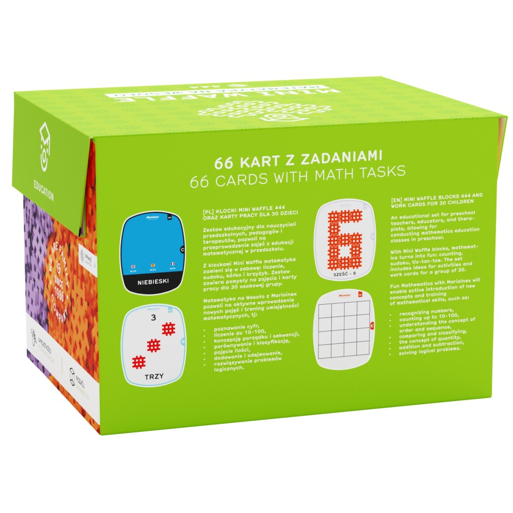Marioinex - Конструктор Mini Waffle EDU Математика весело 444 шт. 906293