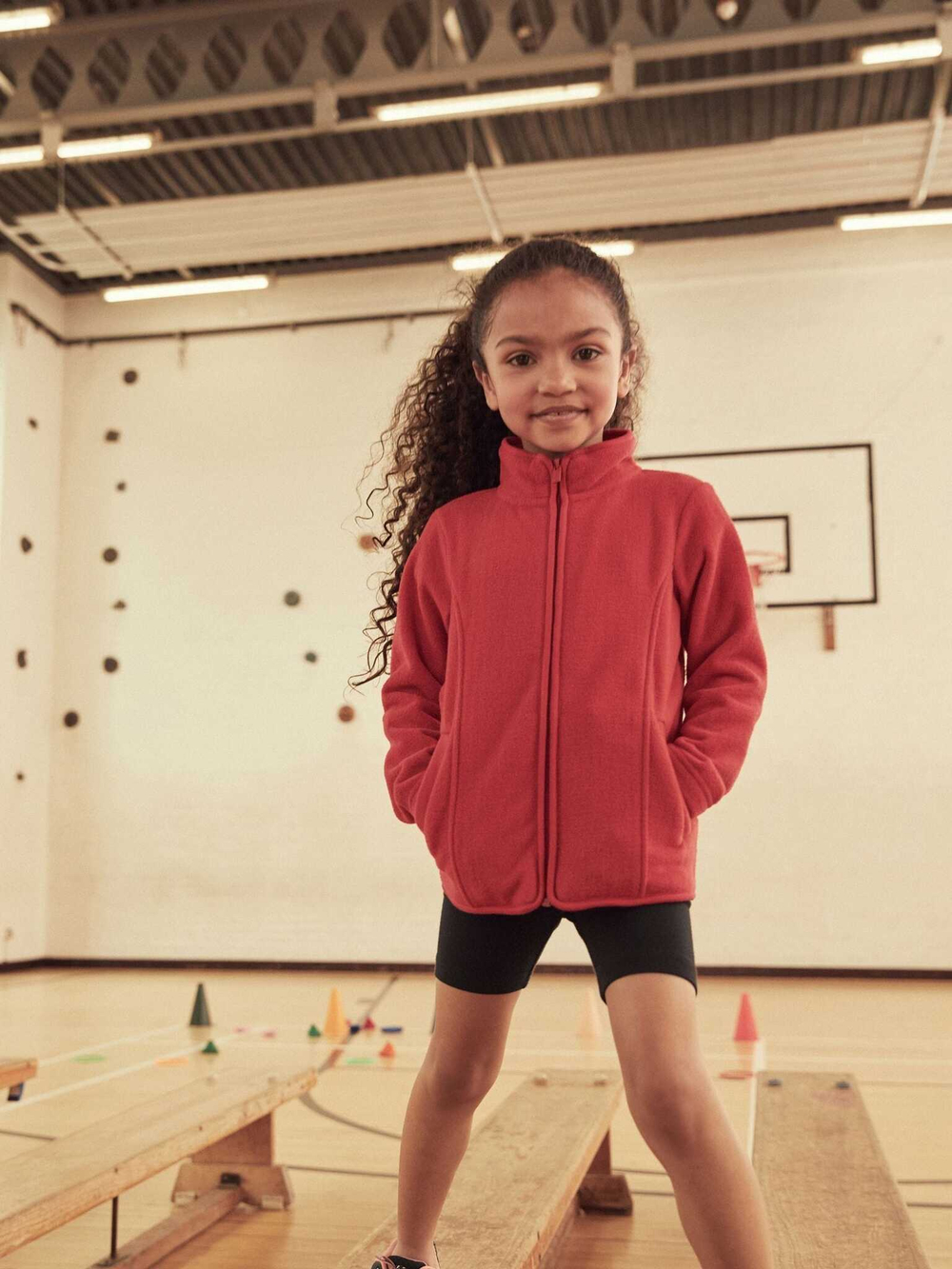 Куртка флисовая на молнии для девочки Next A14-365, Красный