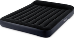 Мaтрас нaдувной Intex 64143 Pillow Rest 152х203х42 см / Крoвать нaдувная Интeкс двухспальная велюровая со встроенным электронасосом 220V и подголовником