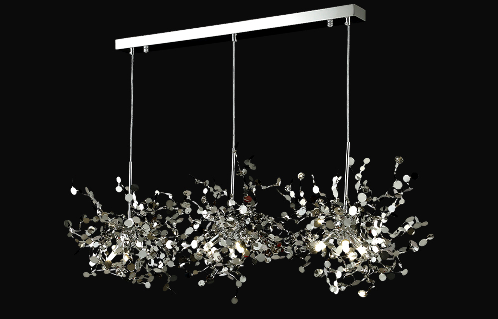 Подвесной светильник Crystal Lux GARDEN SP3х3 L1200 CHROME