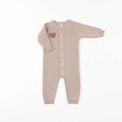 Knitted jumpsuit 3-18 months - Light Cream