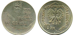 Набор из 7 монет "10 злотых 1967 - 1972 года"