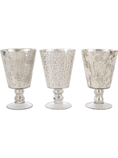 Ваза/Подсвечник декоративная "Кубок-Базилика" в ассортим 19x19x12см