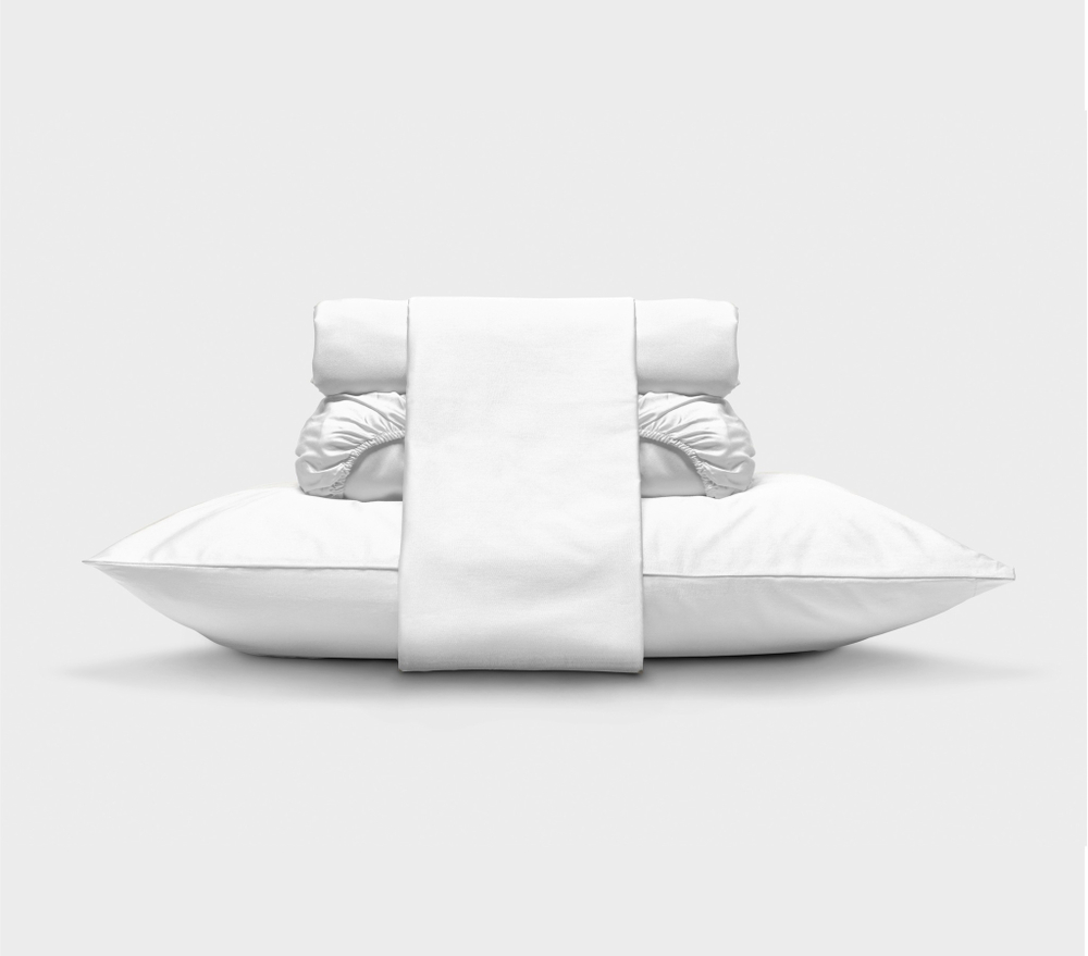 Постельное белье 2 спальное евро Mollen жемчужно-белое