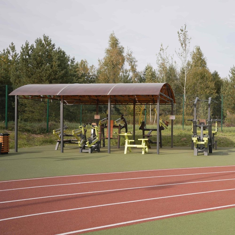 Park-5020 Навес для тренажеров теневой 6300х4800х3100 ZAVODSPORTA