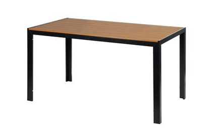 Стол прямоугольный Garden Story арт.SC-074 130х70 см поливуд 1 уп.(каркас черный, столешница поливуд)