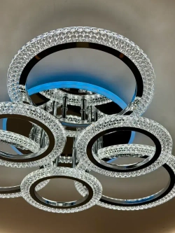 Люстра потолочная с RGB подсветкой и пультом для всех видов потолков, 115Вт