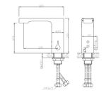 Смеситель сенсорный для раковины или столешницы латунь NOFER 07260M.B глянцевый
