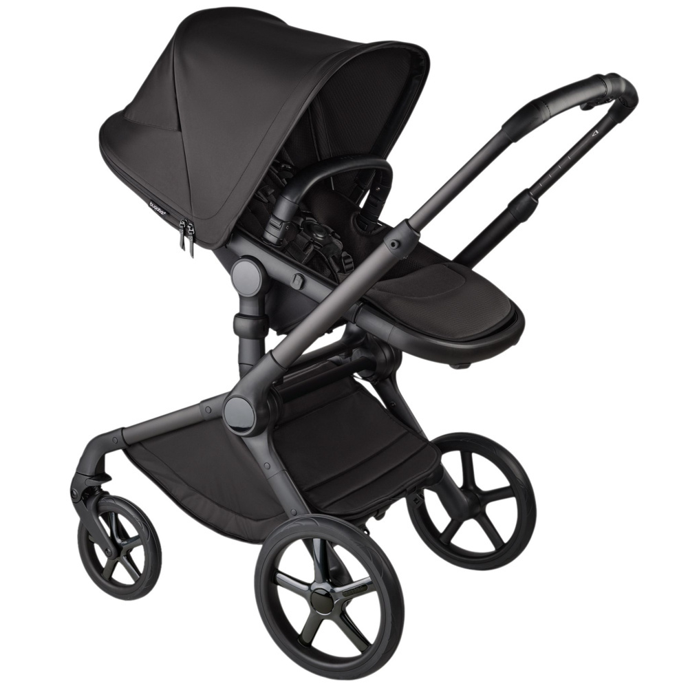 Коляска 3 в 1 Bugaboo Fox noir limited black + Автокресло Cybex Cloud T Sepia Black Plus с адаптерами