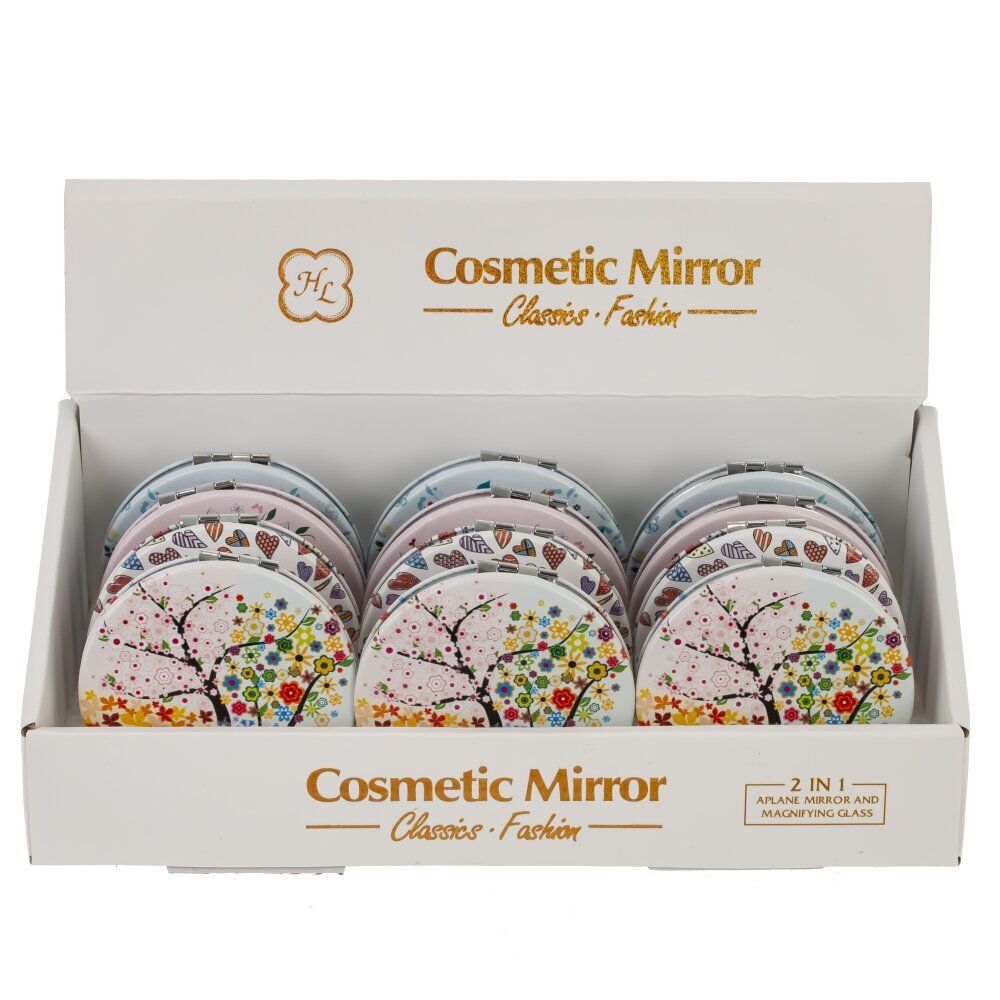 GAEM Зеркало карманное (блок 12шт), L7 W7 H1 см, 4в.