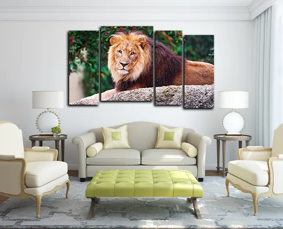 Модульная картина "Царь зверей"