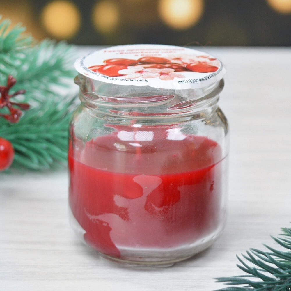 Свеча ароматическая "Вишнёвый сад" в банке