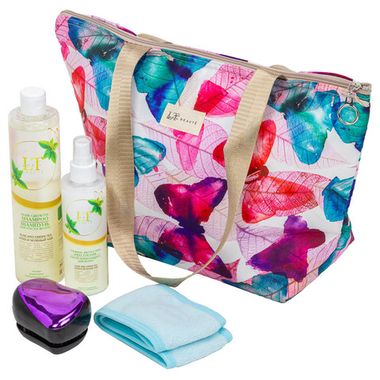 Набор Алоэ и Зеленый чай(термосумка LT-BS1.повязка бирюзовая.шампунь для роста волос.спрей термозащита.расческа) La and Te beaute LT-22Bag