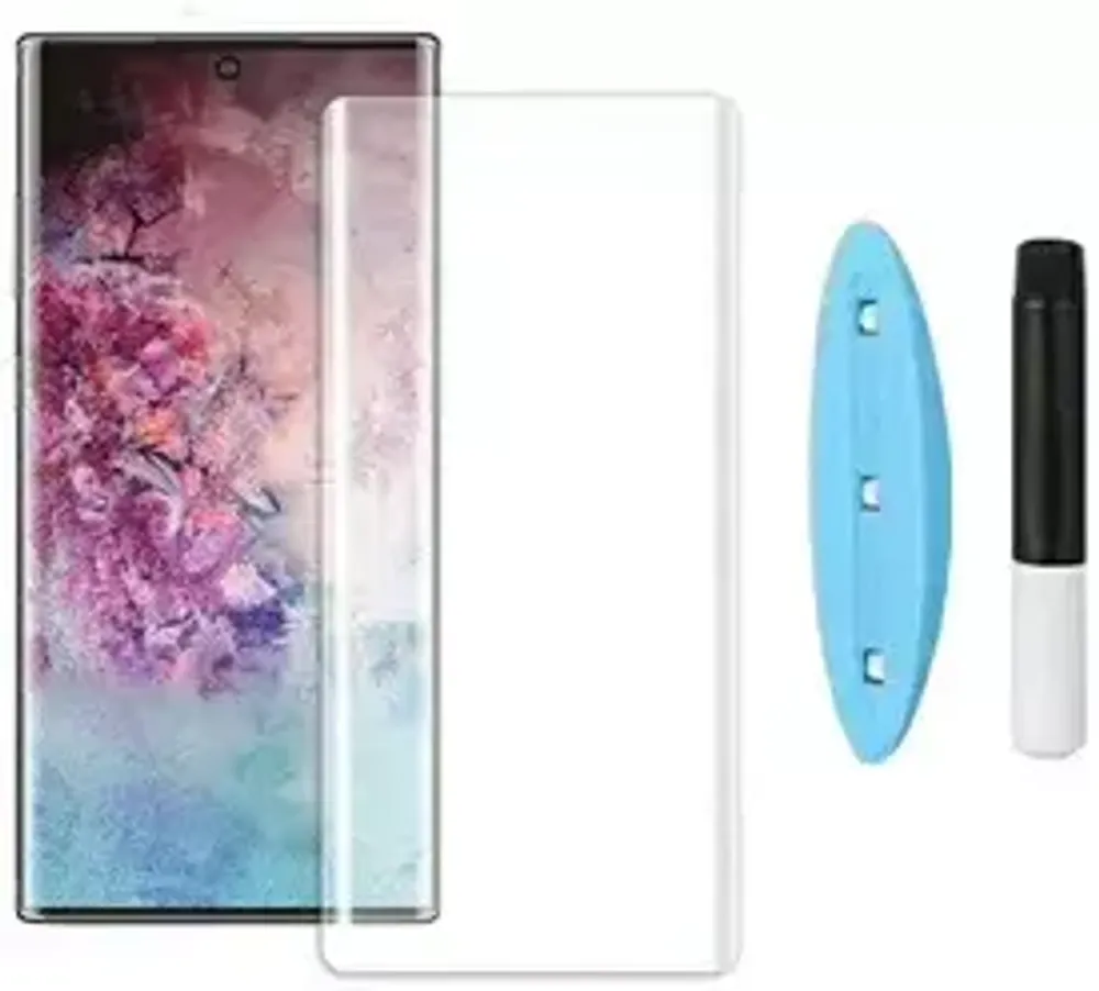 Защитное стекло Samsung Note10 UV+клей Unipro
