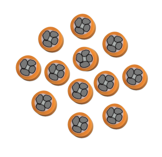 Бусина "Zlatka" полимерная глина PCV 10 мм 6 х 12 шт СК/Распродажа №11 оранжевый фрукт