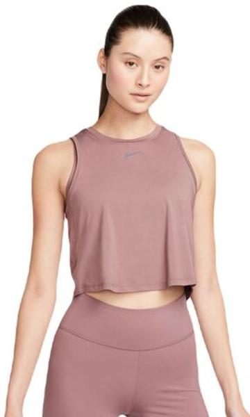 Женский топ теннисный Nike One Classic Dri-Fit Cropped Tank Top - Розовый