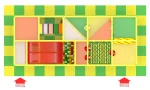 Детский игровой лабиринт «Бибигон» 14,4 м² (6,1*2,5*2.5м)