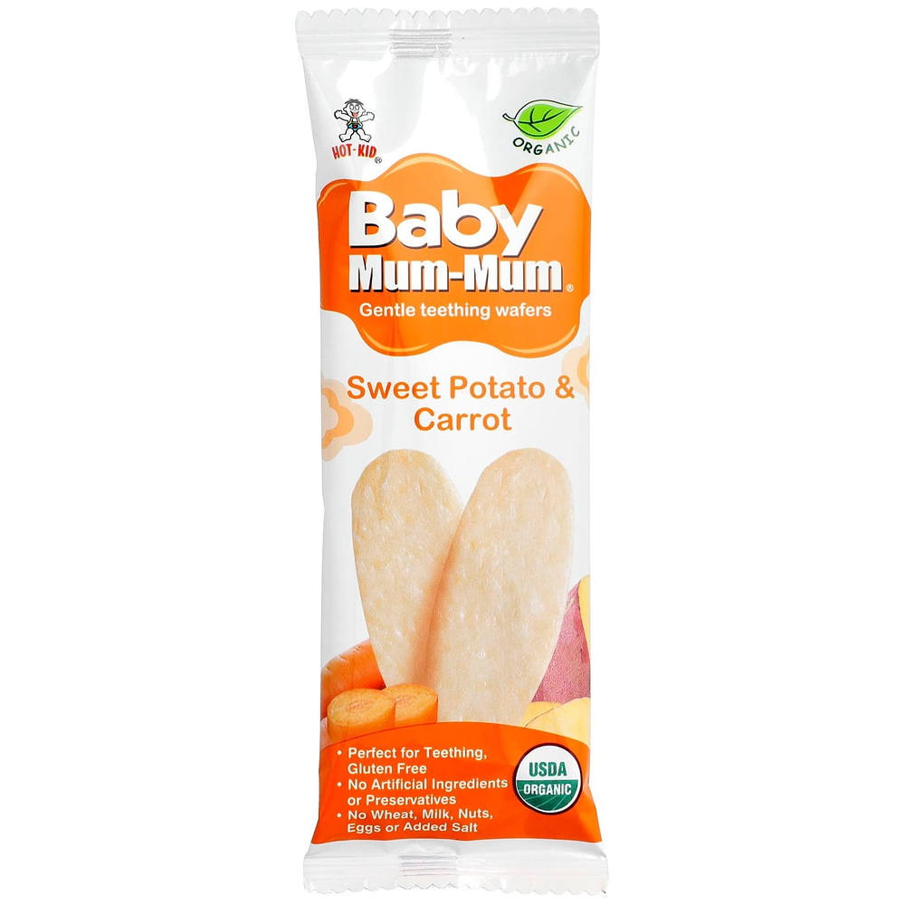 Hot Kid, Baby Mum-Mum, рисовые сухарики с бататом и морковью, 24 сухарика, по 50 г (1,76 унций) каждый