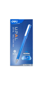 Ручка шариковая Deli Upal, 0.7мм, синяя EQ57-BL