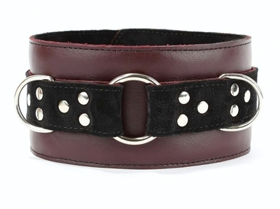 Бордовый ошейник Maroon Collar On The Strap (Цвет: бордовый)